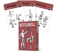 NewMe Fitness Kettlebell Cartes d'exercice des séances d'entraînement de Gym à Domicile pour Musculaire 3,5" x5" Cartes