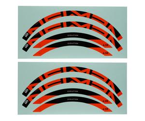 NEWMEN Kit d'Autocollants pour Jantes A.35 rouge 29"