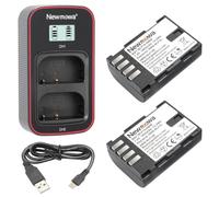 Newmowa DMW-BLF19 DMW-BLF19e Batterie (2Pcs) et LCD Chargeur pour Panasonic
