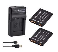 Newmowa EN-EL10 Batterie (2 accus) et Chargeur USB Kit pour Nikon EN-EL10 | Compatible avec Nikon Coolpix S60,S80,S200,S202,S203,S205,S210,S220,S225,S230,S500,S510,S520,S570,S600,S700,S3000,S4000,S5100