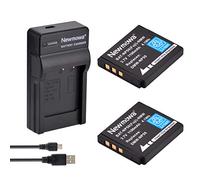 Newmowa NP-50 Batterie (2 accus) et Chargeur USB Kit pour Fujifilm NP-50