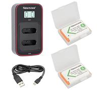 Newmowa NP-BX1 Batterie (2 accus) et LCD Double Chargeur pour Sony NP-BX1 | Compatible avec Sony ZV-1,ZV-1 II,ZV-1F,DSC-RX100,DSC-RX100 II,DSC-RX100 III,DSC-RX100 V,DSC-RX100 VI,DSC-WX500,HDR-CX405