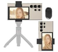 Newmowa Phone Vlog Écran de moniteur à selfie, support de téléphone magnétique, à l'aide de la caméra arrière du téléphone pour Selfie Vlog Live Stream TikTok, compatible avec Samsung (ne prend pas en