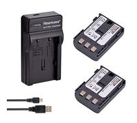 Newmowa Remplacement Batterie NB-2L (2) et Chargeur USB Portable Kit pour Canon NB-2L NB-2LH BP-2L5 BP-2LH et Canon DC301 DC310 DC320 DC330 DC410 DC420 Elura 40 50 60 65 70 80 85 90 EOS 350D