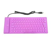 NEWNAN Clavier et Souris de Jeu, Clavier Souple étanche en Silicone à 85 Touches, Mini Clavier de Jeu d'ordinateur Filaire Silencieux Ultra-Mince Noir(Noir)