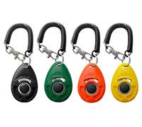 NewNewStar Clicker de dressage pour animaux de compagnie avec dragonne - Clicker de dressage de chien (3 vitesses, noir + bleu)