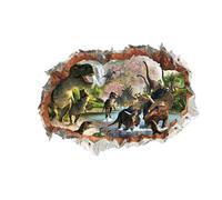 Newooh Stickers muraux amovibles 3D Dinosaure Sticker mural pour enfants Dinosaure Stickers muraux dinosaures