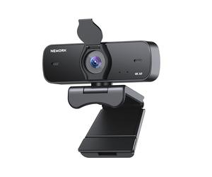 NEWORK Webcam 4K pour PC avec Capteur Sony, Auto Focus et Couverture de Confidentialité, Ultra HD 4K, 2 Microphones avec Effacement du Bruit, USB Plug & Play, 77° FOV
