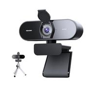 NEWORK Webcam 4K, Webcam UHD 1080p @ 60 fps, autofocus PDAF + CDAF, Cache de confidentialité et trépied, Plug & Play, Correction Automatique de la lumière, Champ de Vision à 79°, 2 micros antibruit