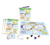 NewPath Learning 23-6980 Jeu de centre d'apprentissage des compétences en algèbre (6e à 9e années) - Plateau de jeu, 30 cartes de jeu illustrées et quatre guides d'apprentissage laminés à 4 panneaux «