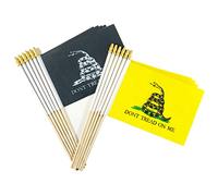 Newperlite Lot de 12 petits drapeaux avec inscription « Don't Tread on Me Gadsden » - 12,7 x 20,3 cm