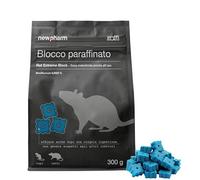 Newpharm Rat Extreme Block, Poison professionnel puissant pour souris et rats, efficacité maximale, utilisation intérieure et extérieure, puissant arôme attractif, 300 g.