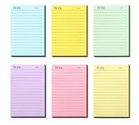 Newplenty To Do Liste de choses à faire - Blocs de notes autocollants - Blocs de notes colorés - Pour l'école, le bureau, la maison (10 x 15 cm)