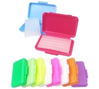 Newpop 10 Piéces Cire Orthodontique, Gomme Dentaire dans des Étuis de Couleur, Cire de Soulagement de Qualité Supérieure, Bandes de Cire Dentaire pour Soulager les Irritations et les Douleurs