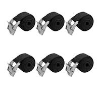 Newpop 100cm 6 pièces Sangle a cliquet Zinc, Sangles d'arrimage Charge maximale 250 kg, Sangles de Tension réglable, ssangle arrimage Fixation pour Bagages, Planches de Surf, Camping, Porte Velo