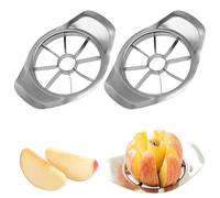 Newpop 2 Pcs coupe pomme, trancheur de pomme, découpe pommes à 8 lames | decoupe pomme en acier inoxydable, tranche pour Les Pommes et Les Poire, enleve trognon pomme, Réutilisables