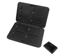 Newpop Boîte de Rangement pour Cartes Mémoire, Étui pour Carte Étanche, Porte-Cartes en Aluminium Résistance aux Chocs Compatible avec 8 SD + 8 Micro SD Cards, pour MicroSD/SDXC/SDHC/SD/MMC/TF-(Noir)