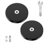 Newpop Gros Aimant Puissant Caoutchoutés, Antidérapants Aimants Puissants Ø 43 mm avec Filetage Interne M4, Force D'Adhérence de 8.5 kg Aimant a Visser, Rond Aimant Neodyme Caoutchouc