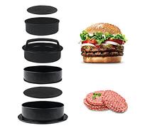 Newpop Presse à Hamburger Professionnel 3 en 1, Antiadhésive Presse à Burger avec Poignée en ABS, Moule Steak Haché pour de Délicieux Hamburgers, Galettes, Cheeseburgers, Boulettes de Viande, Barbecue