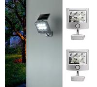 Newpowa Lampes solaires 6 grandes lampes solaires LED - Éclairage de sécurité d'extérieur - Veilleuse avec détecteur de mouvement - Pour jardin, porte arrière, escalier, clôture, terrasse, cour, allée