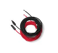 Newpowa Rallonge solaire PV 4 mm² 6 m - Une paire de câbles noirs et rouges de 6 m avec connecteurs mâle/femelle - Connectez le régulateur de charge et le panneau solaire