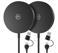 NewQ 2 Pack Chargeur sans Fil Compatible avec Mag-Safe, certifié Qi2 15W Chargeur à Induction Rapide avec Un câble de 1,5 m, pour iPhone 15/15 Plus/15 Pro/15 Pro Max/14/13/12, AirPods 3/2/Pro