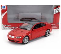 NEWRAY 1/24 BMW SERIE 3 M3 E92 COUPE 2007 ROUGE MODÈLE STATIQUE DIECAST