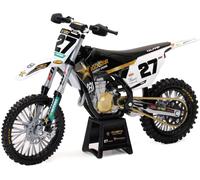 Newray Husqvarna Rockstar M. Stewart, modèle réduit 1:12 Noir/Blanc/Jaune Noir/Blanc/Jaune