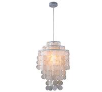 Newrays Moderne nordique blanc naturel coquillage suspendus pendentif lampe luminaire E27 LED Lumières pour la maison déco chambre salon restaurant