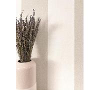NEWROOM Papier peint Beige Bandes Intissé - Rayures Crème Structure Maison de Campagne