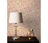 NEWROOM Papier peint Beige Fleur Intissé - Maison de Campagne Rose Vert Fleurs Prairie Romantique