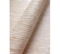 NEWROOM Papier peint Beige Légèrement Brillant Intissé - Couleurs Unies Or Structure Moderne