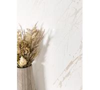 NEWROOM Papier peint Blanc Marbre Intissé - Moderne Crème Poudre Métallique Optique 3D