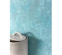 NEWROOM Papier peint Bleu Couleur Unie Intissé - Couleurs Unies Aspect Tissu Textile Moderne