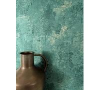 NEWROOM Papier peint Bleu Pétrole Enduit Intissé - Moderne Or Aspect Pierre Texture Glamour