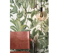 NEWROOM Papier peint floral Vert Fleur Feuilles Floral Intissé Moderne Forêt Nature