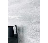 Newroom papier peint intissé argent effet crépi salon industriel | gris argenté à reflets métallisés, structure mouchetée, papier peint chambre, décoration murale, style scandinave, couloir