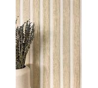 Newroom Papier Peint Intissé Beige Imitation Panneaux Bois Salon Chambre