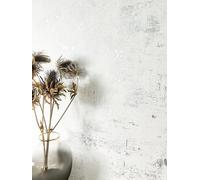 NEWROOM Papier Peint Intissé Blanc Aspect Béton - Industrial Métallique Ciment Structure Salon Chambre