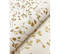 Newroom papier peint intissé blanc doré branchages floral chambre