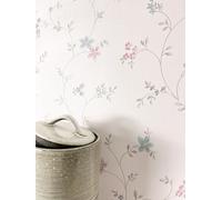 Newroom papier peint intissé bleu pastel à fleurs chambre salon