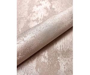 Newroom Papier peint intissé plâtre, béton, rose, motif moderne, structure de qualité industrielle avec conseils pour tapisser (français non garanti)