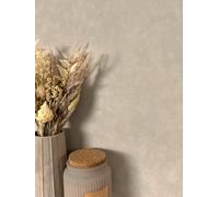 Newroom Papier Peint Intissé Taupe Uni Aspect Lin Salon Chambre Paraiso