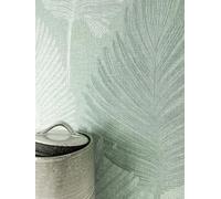 Newroom Papier Peint Intissé Vert Feuilles de Palmier - Tropical Sauge Jungle Vinyle Salon Chambre