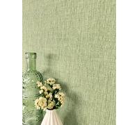Newroom papier peint intissé vert sauge uni aspect lin salon | texture verticale et mate, teinte claire apaisante scandinave naturel, décoration murale, tapisserie déco, bohème chambre