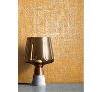 NEWROOM Papier peint Jaune Légèrement Brillant Intissé - Couleurs Unies Orange Or Unicolore Aspect Lin Moderne