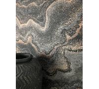 NEWROOM Papier peint Noir Marbre Intissé - Moderne Anthracite Or Métallique Texture Optique 3D