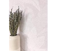 NEWROOM Papier peint Pourpre Jungle Intissé - Moderne Blanc Pastel Flore Feuilles Tropical