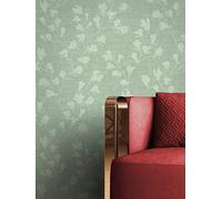 Newroom Papier peint Vert Fleur Intissé - Floral Feuilles Fleurs Moderne