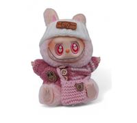 NEWS marque BB ANGELL The Monsters LABUBU + HABIT LAINE ROSE ET ACCESOIRE PORTE CLES 1 PELUCHE JOUET KAWAI